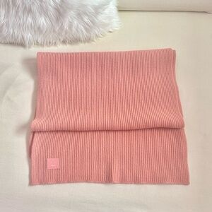 Acne Soft Pink Ribbed Scarf